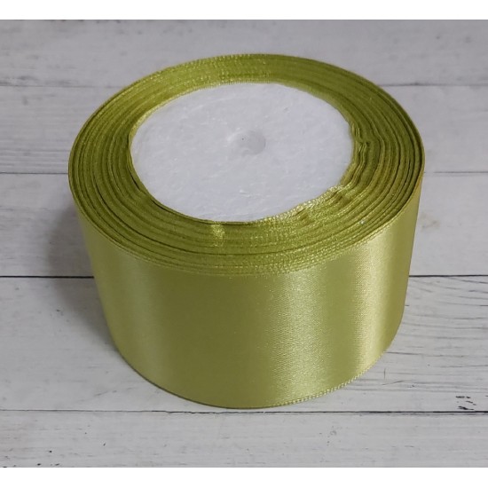 ОПТ Ленты атласные однотонные 5 см*25 ярдов (цв. светло-оливковый 99), цена за катушку